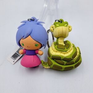 Disney Villians Keychains Jungle Books Ka & Sword In Thr Stone Mad Madam Mim